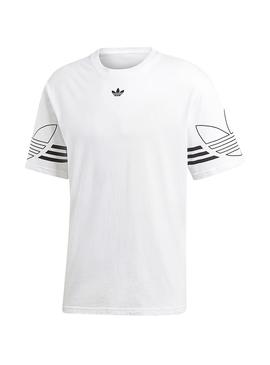 Camiseta Adidas Outline Blanco Hombre 
