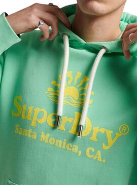 Sudadera Superdry Venue Neon Verde para Hombre
