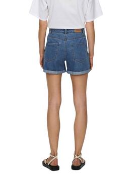 Short Only Vega Mon Denim Azul Medio Para Mujer