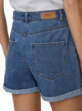 Short Only Vega Mon Denim Azul Medio Para Mujer