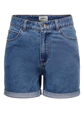 Short Only Vega Mon Denim Azul Medio Para Mujer