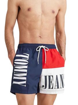 Bañador Tommy Jeans Archive Colorblock Para Hombre