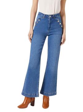 Pantalón Vaquero Naf Naf Acampanado Para Mujer