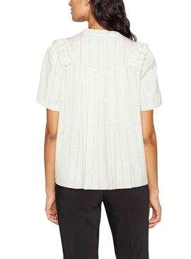 Blusa Naf  Naf Beige Estampado Para Mujer