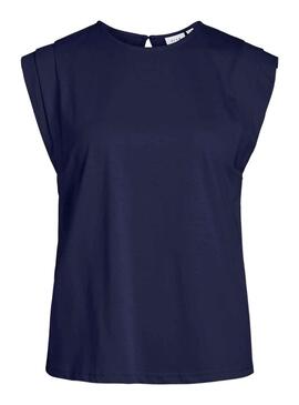 Camiseta Vila Visinata Top Azul Marino para Mujer