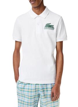 Polo Lacoste Chemise Col Bord-Cotes Blanco Hombre