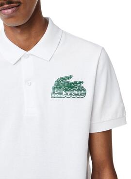 Polo Lacoste Chemise Col Bord-Cotes Blanco Hombre