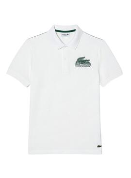 Polo Lacoste Chemise Col Bord-Cotes Blanco Hombre