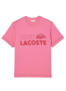 Camiseta Lacoste TH5440 Rosa para Hombre