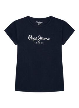 Camiseta Pepe Jeans Hana Glitter Marino para Niña