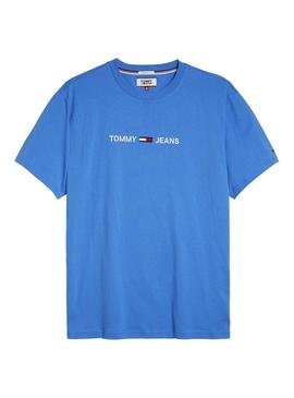 Camiseta tommy Jeans Small Text Azul Hombre