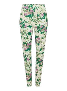 Pantalón Naf Naf Estampado Verde Para Mujer