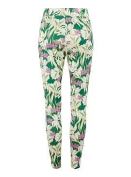 Pantalón Naf Naf Estampado Verde Para Mujer