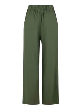 Pantalón Naf Naf Lino Verde Para Mujer