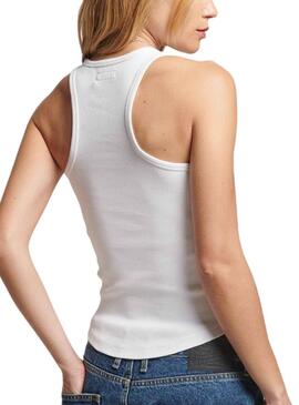 Camiseta Superdry Code SL Blanco para Mujer