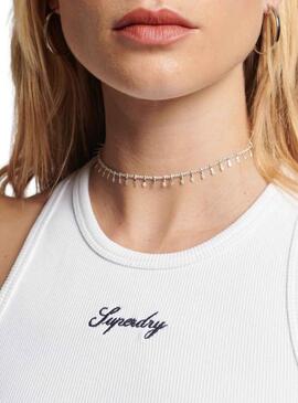 Camiseta Superdry Code SL Blanco para Mujer