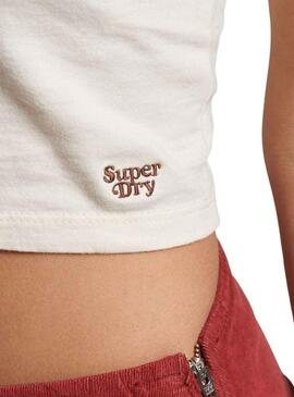 Top Superdry Vintage Stripe Blanco para Mujer