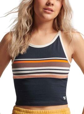 Top Superdry Vintage Stripe Marino para Mujer