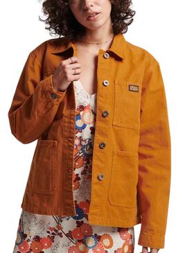 Chaqueta Superdry Vintage Chore Naranja para Mujer