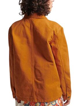 Chaqueta Superdry Vintage Chore Naranja para Mujer