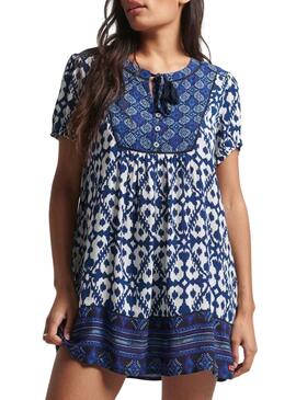 Vestido Superdry Notch Azul para Mujer