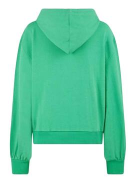 Sudadera Naf Naf Verde Bordado Para Mujer