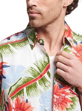 Camisa Superdry Hawaiian Blanco para Hombre