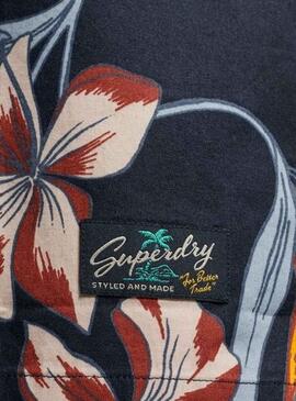 Camisa Superdry Hawaiian Marino para Hombre