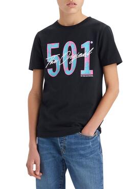 Camiseta Levis 501 Negro para Niño