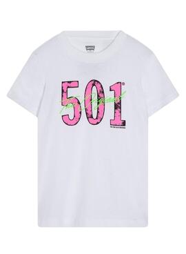 Camiseta Levis 501 Blanco para Niño