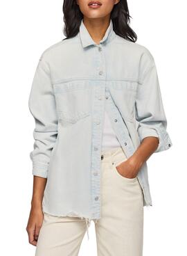 Sobrecamisa Pepe Jeans River Azul para Mujer