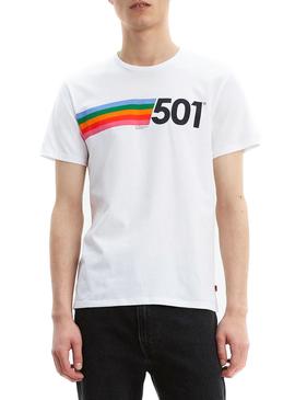 Camiseta Levis Setin 501 Blanco Hombre