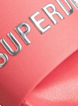 Chanclas Superdry Code Logo Rosa para Mujer