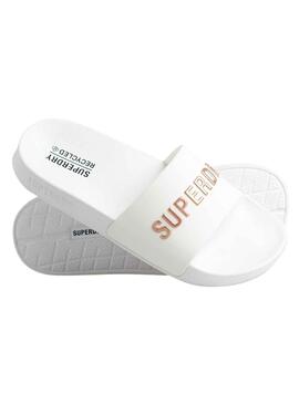 Chanclas Superdry Code Logo Blanco para Mujer