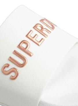 Chanclas Superdry Code Logo Blanco para Mujer