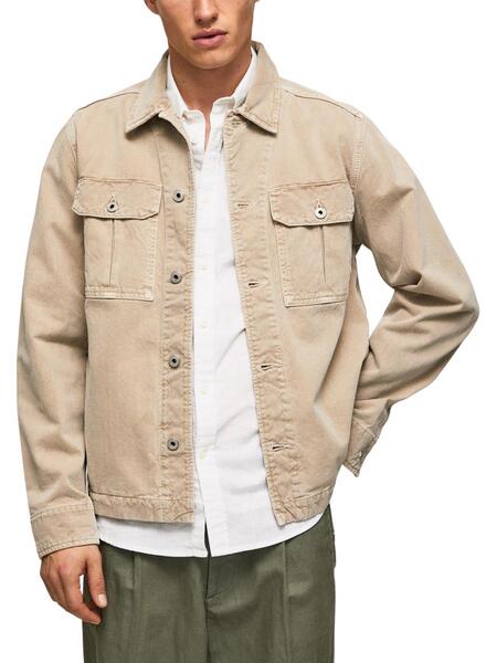 Sobrecamisa Pepe Jeans Bailey Beige para Hombre