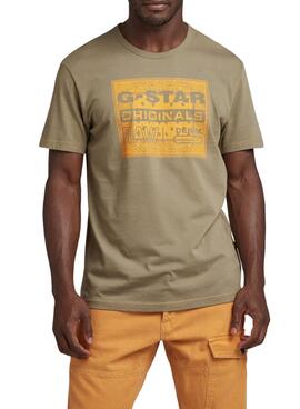 Camiseta G-Star Bandana Verde para Hombre