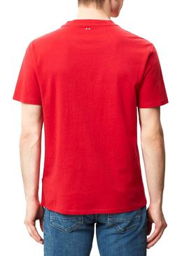 Camiseta Napapijri Sawy Rojo Hombre