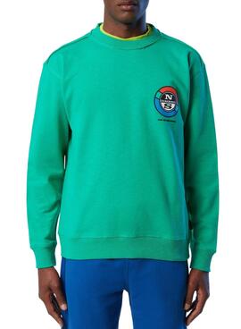 Sudadera North Sails Logo Verde para Hombre