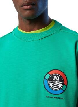 Sudadera North Sails Logo Verde para Hombre