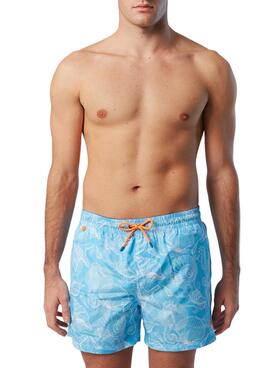 Bañador North Sails Volley Celeste para Hombre