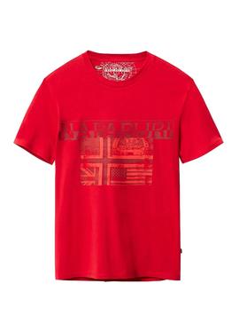 Camiseta Napapijri Sawy Rojo Hombre