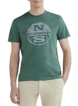 Camiseta North Sails Mosaic Verde para Hombre