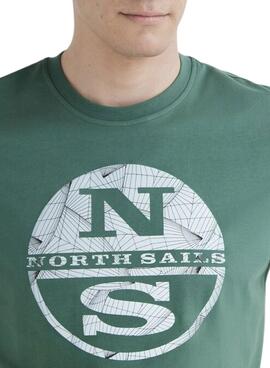 Camiseta North Sails Mosaic Verde para Hombre