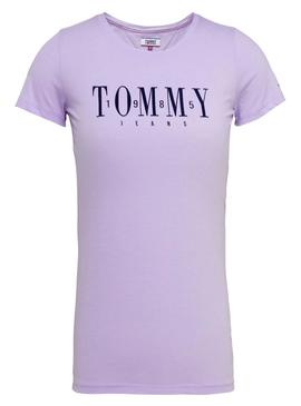 Camiseta Tommy Jeans Casual Lila Mujer