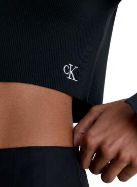 Cárdigan Calvin Klein Hook Negro para Mujer