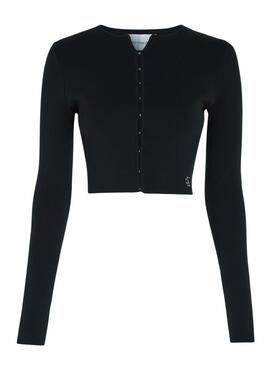 Cárdigan Calvin Klein Hook Negro para Mujer