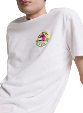 Camiseta Tommy Jeans Circle Blanco para Hombre