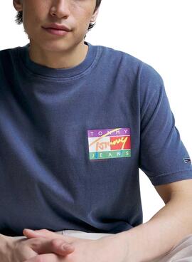 Camiseta Tommy Jeans Signatura Marino para Hombre