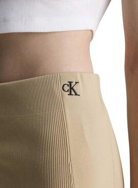 Falda Calvin Klein Hook Beige para Mujer